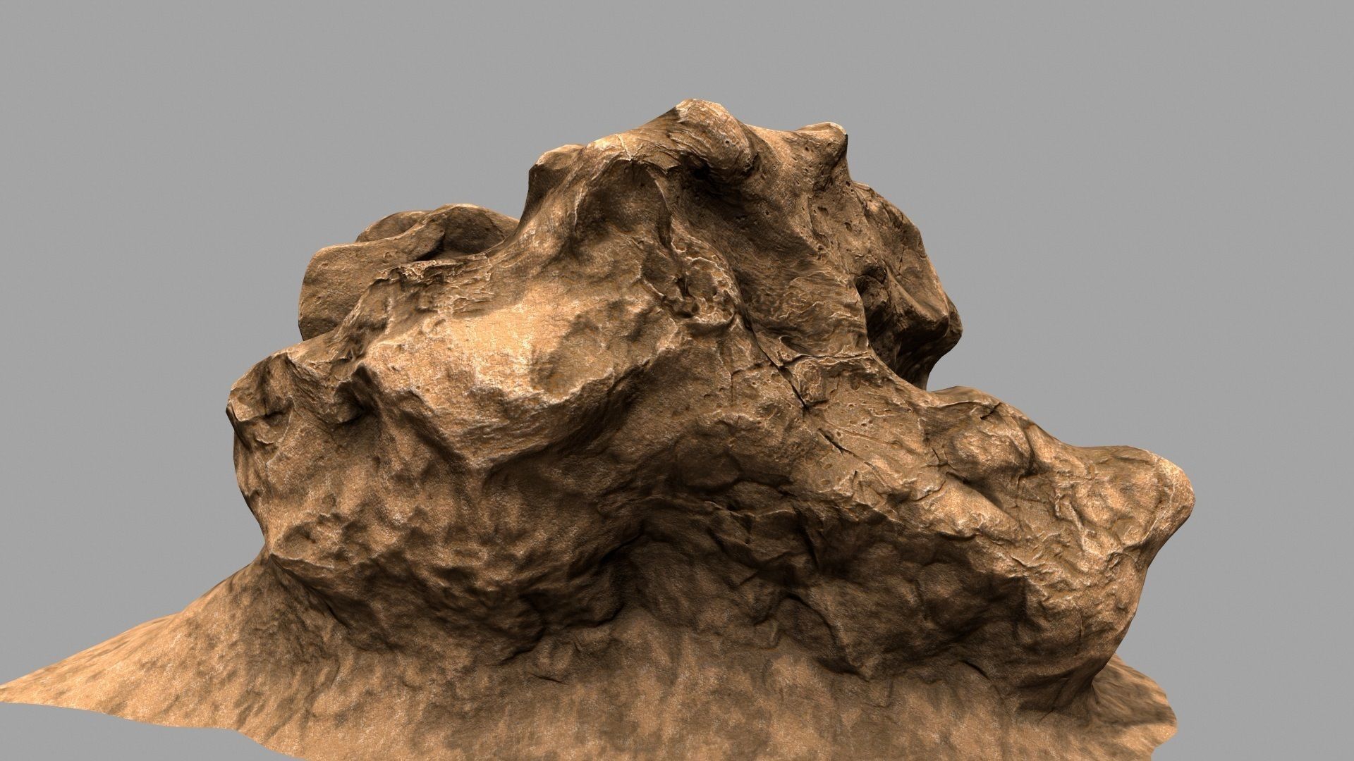 Rock Mount Low-poly 3D model_12