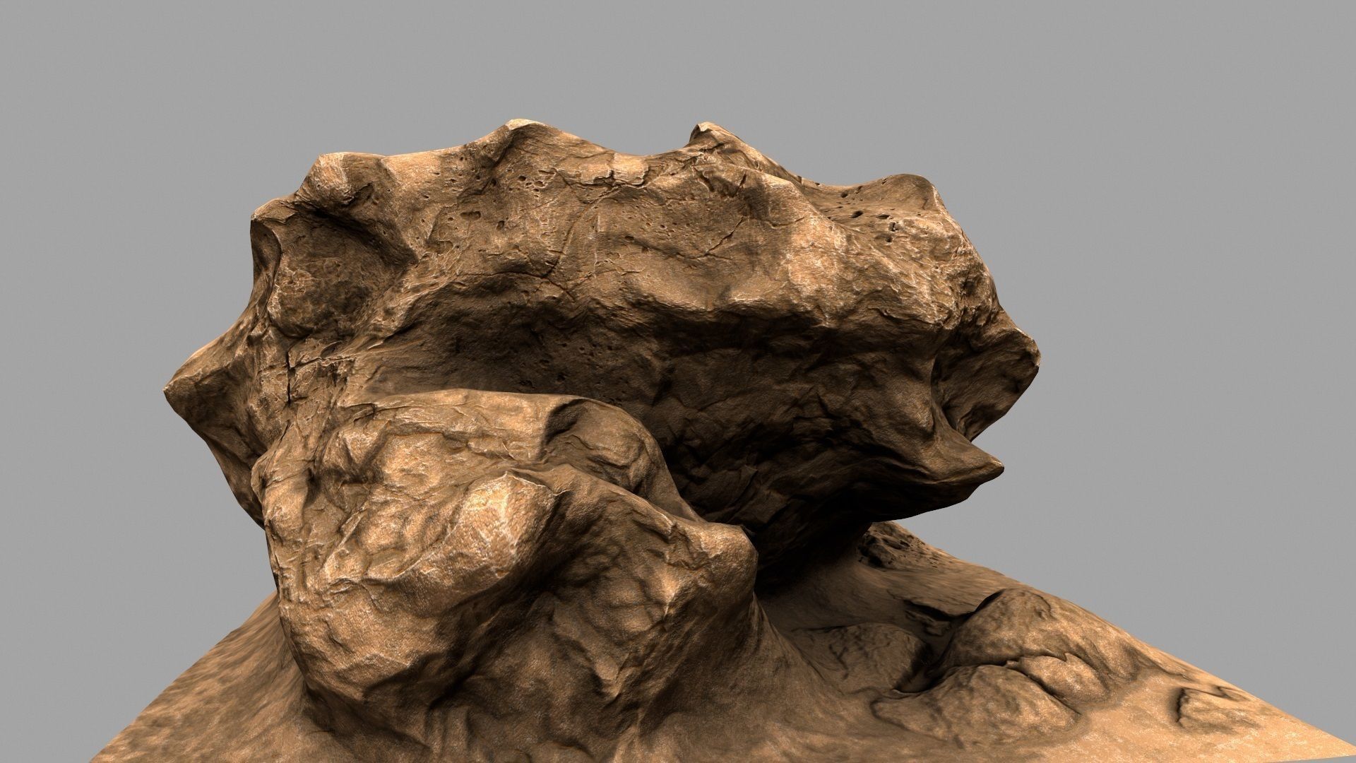 Rock Mount Low-poly 3D model_11