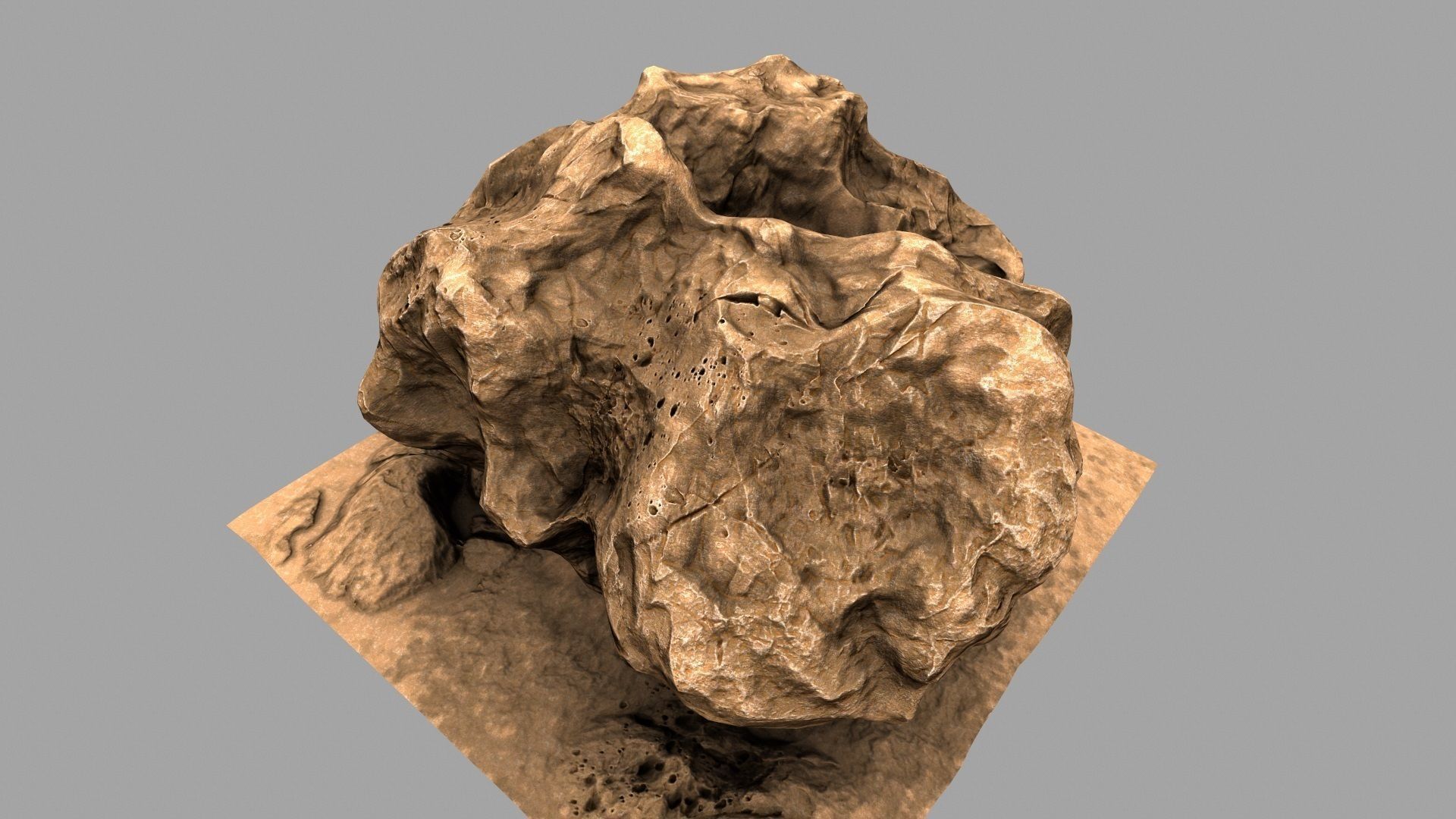 Rock Mount Low-poly 3D model_16