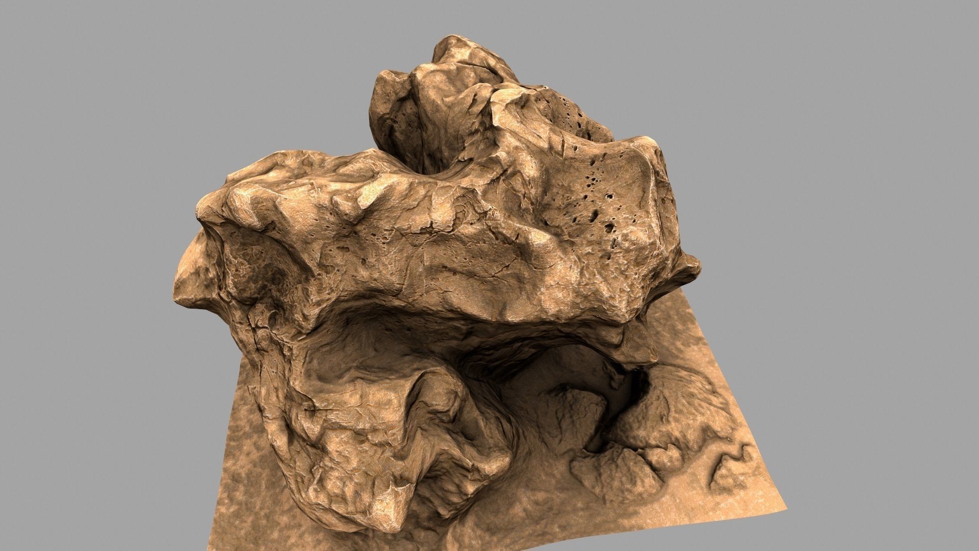 Rock Mount Low-poly 3D model_3