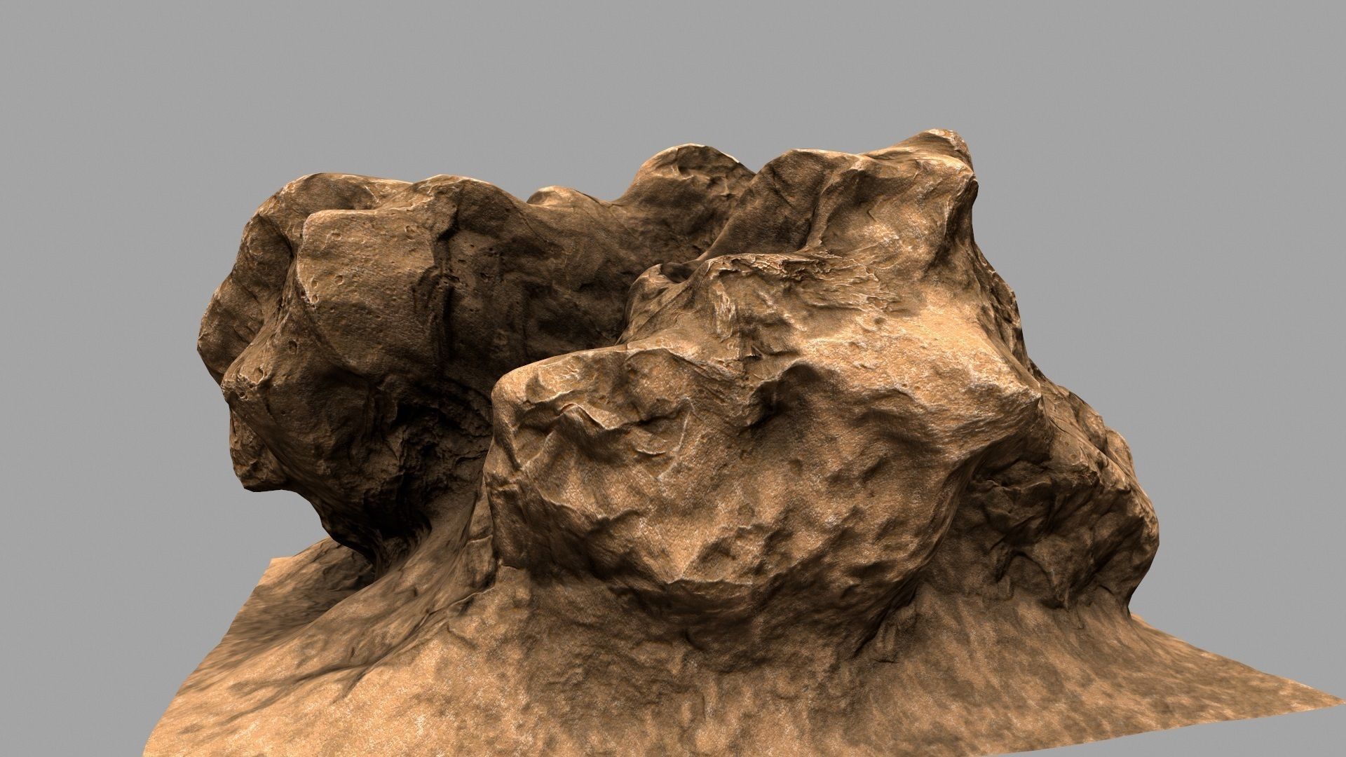 Rock Mount Low-poly 3D model_15