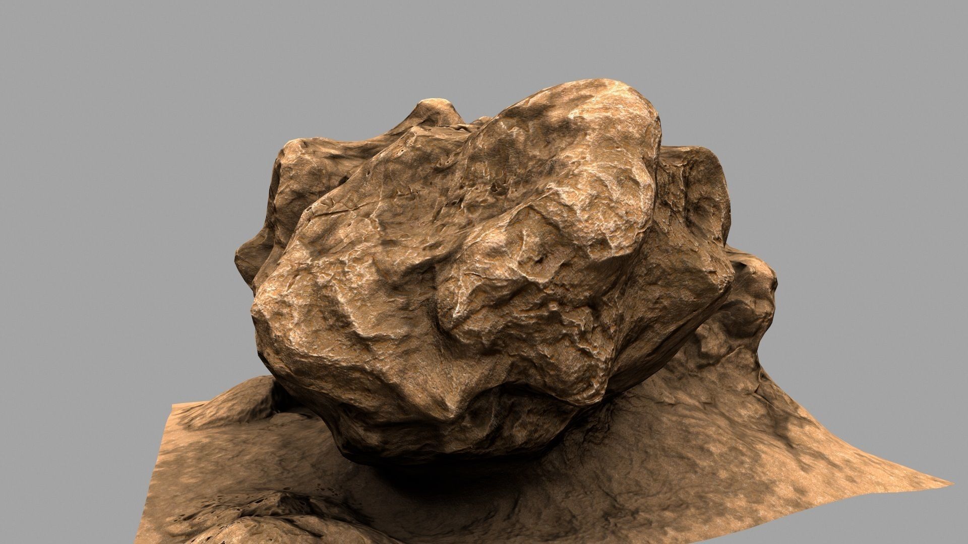 Rock Mount Low-poly 3D model_5