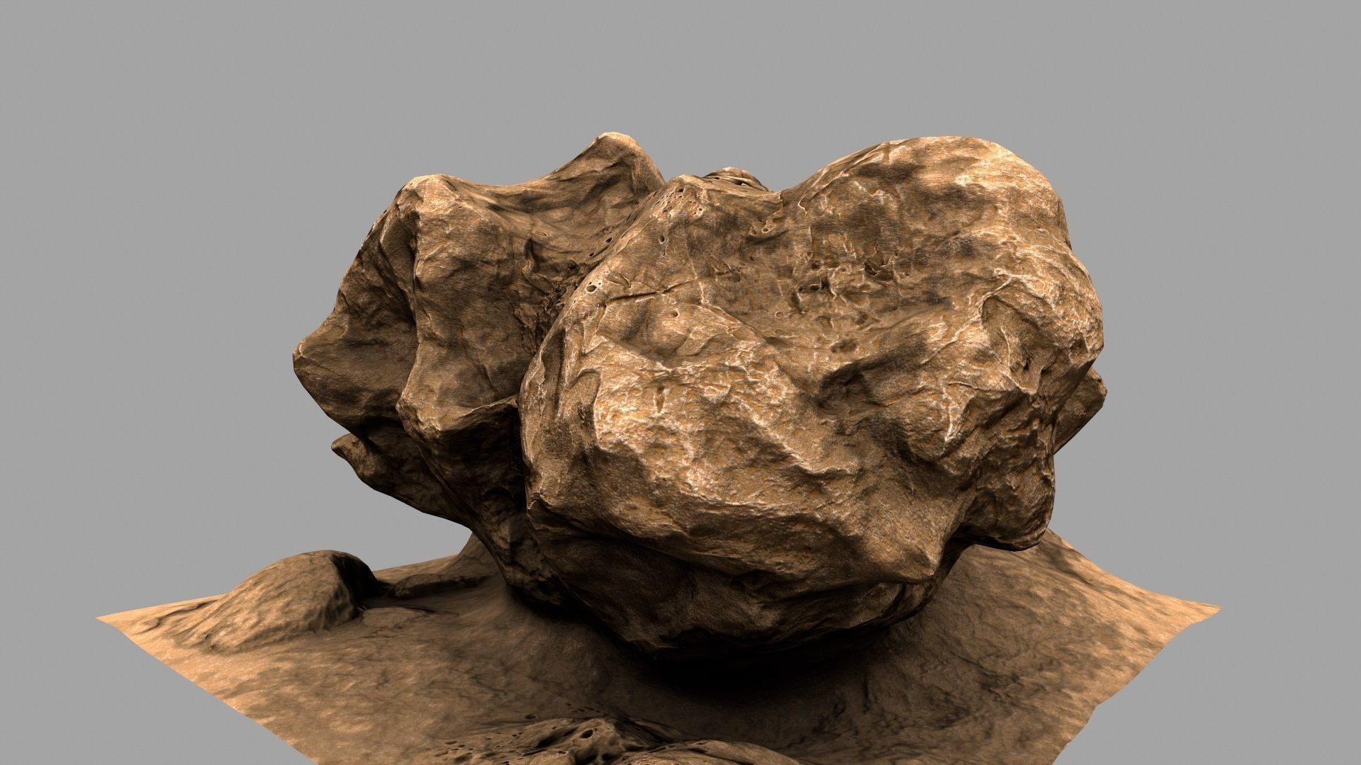 Rock Mount Low-poly 3D model_6