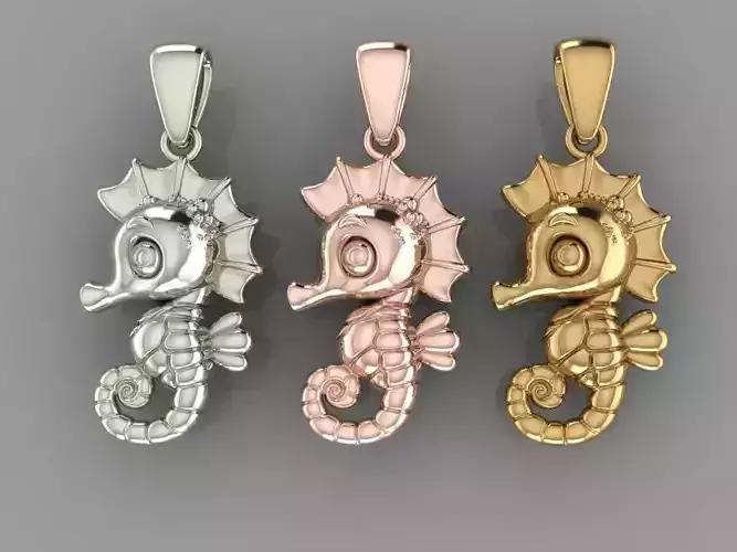 seahorse cute pendant