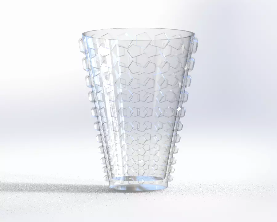 Crystal water glass 3D print model