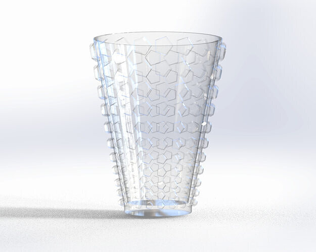 Crystal water glass 3D print model