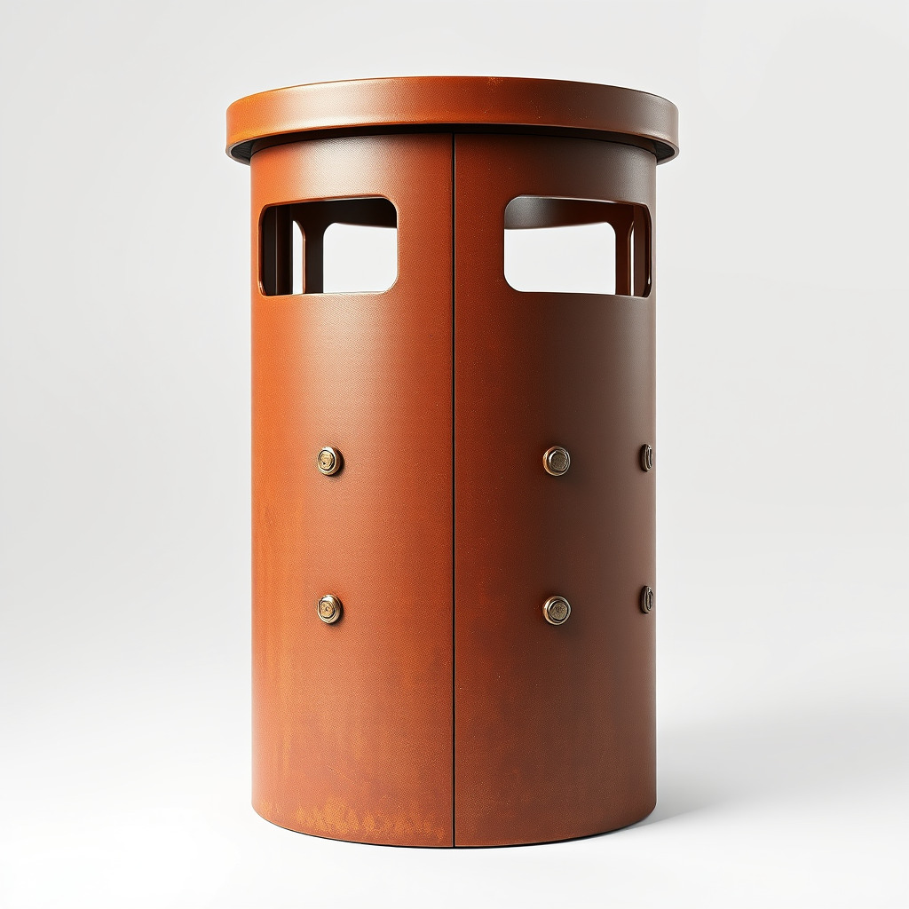 Metal Cylinder Trash Bin Model Pack for Environment Design Low-poly 3D model_2