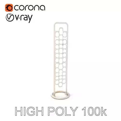Modern Hexagonal Upright Stand Model Pack Low-poly 3D model