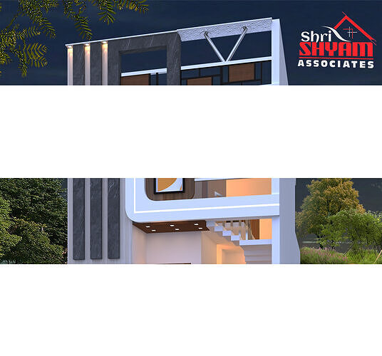 front elevation Low-poly 3D model