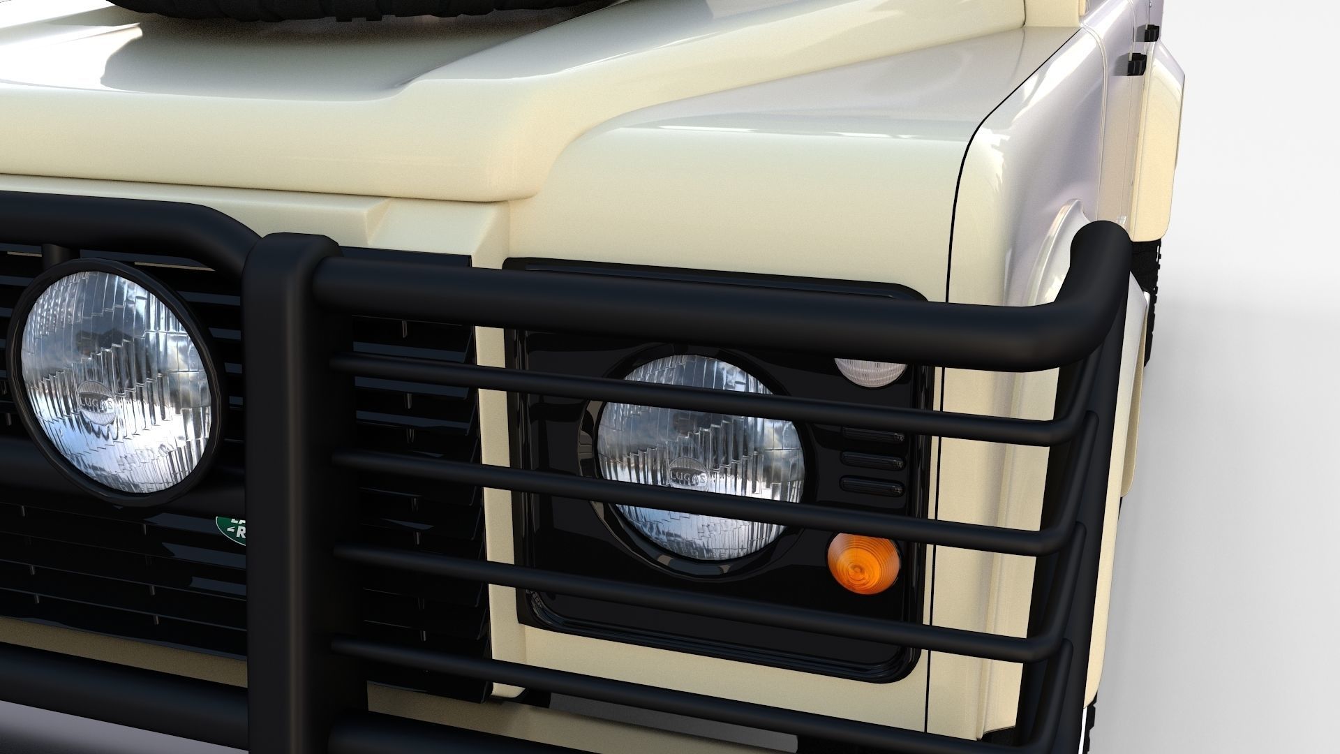 Land Rover Defender 110 Double Cab Pick Up w interior rev 3D model_19