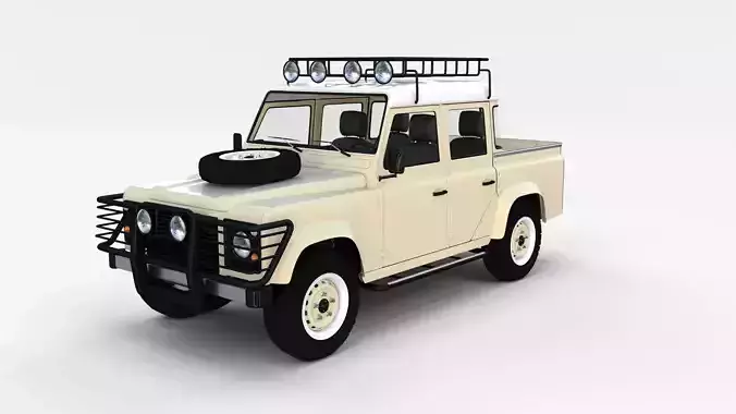 Land Rover Defender 110 Double Cab Pick Up w interior rev