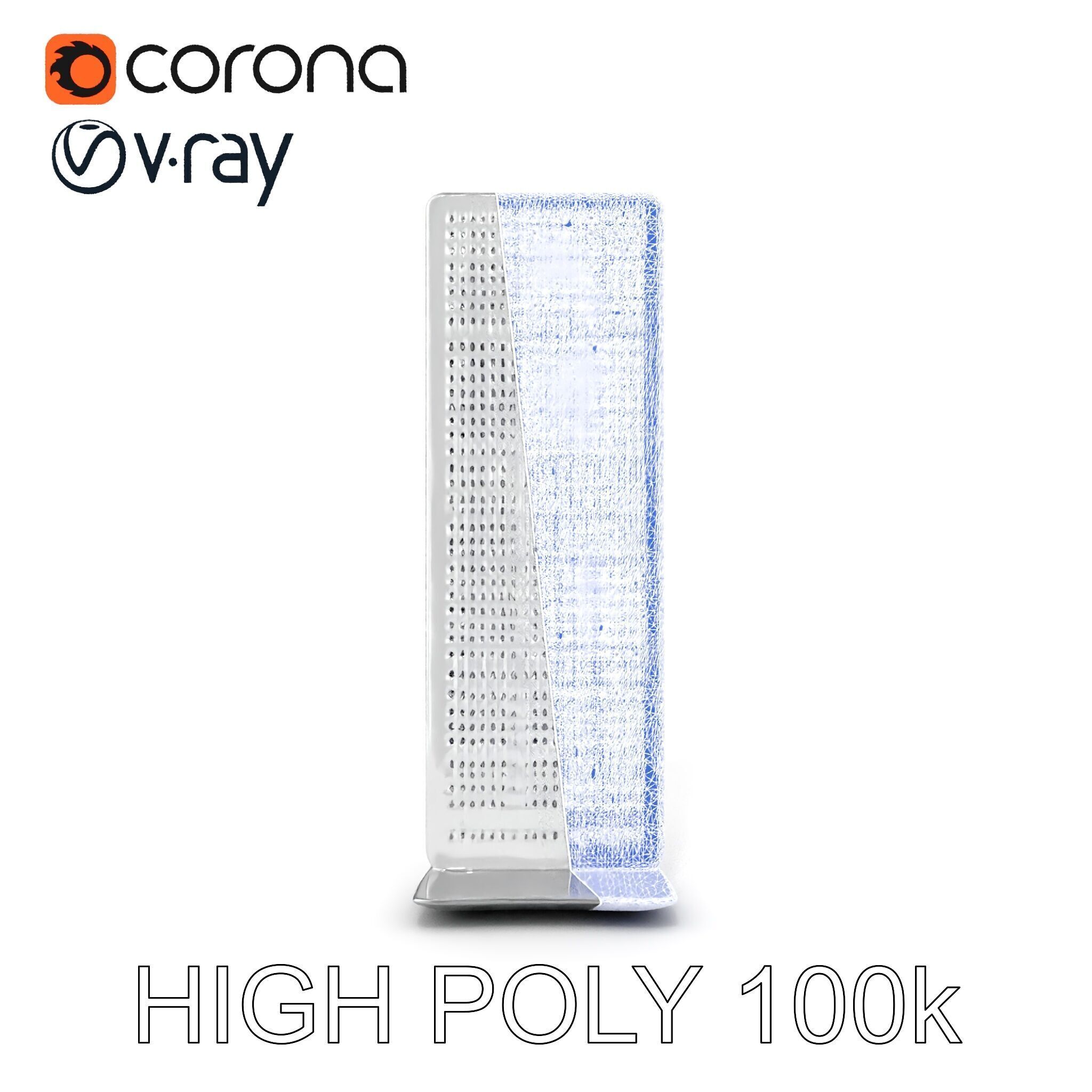 Modern Ventilation Panel D Model Pack for Architectural Design Low-poly 3D model_30