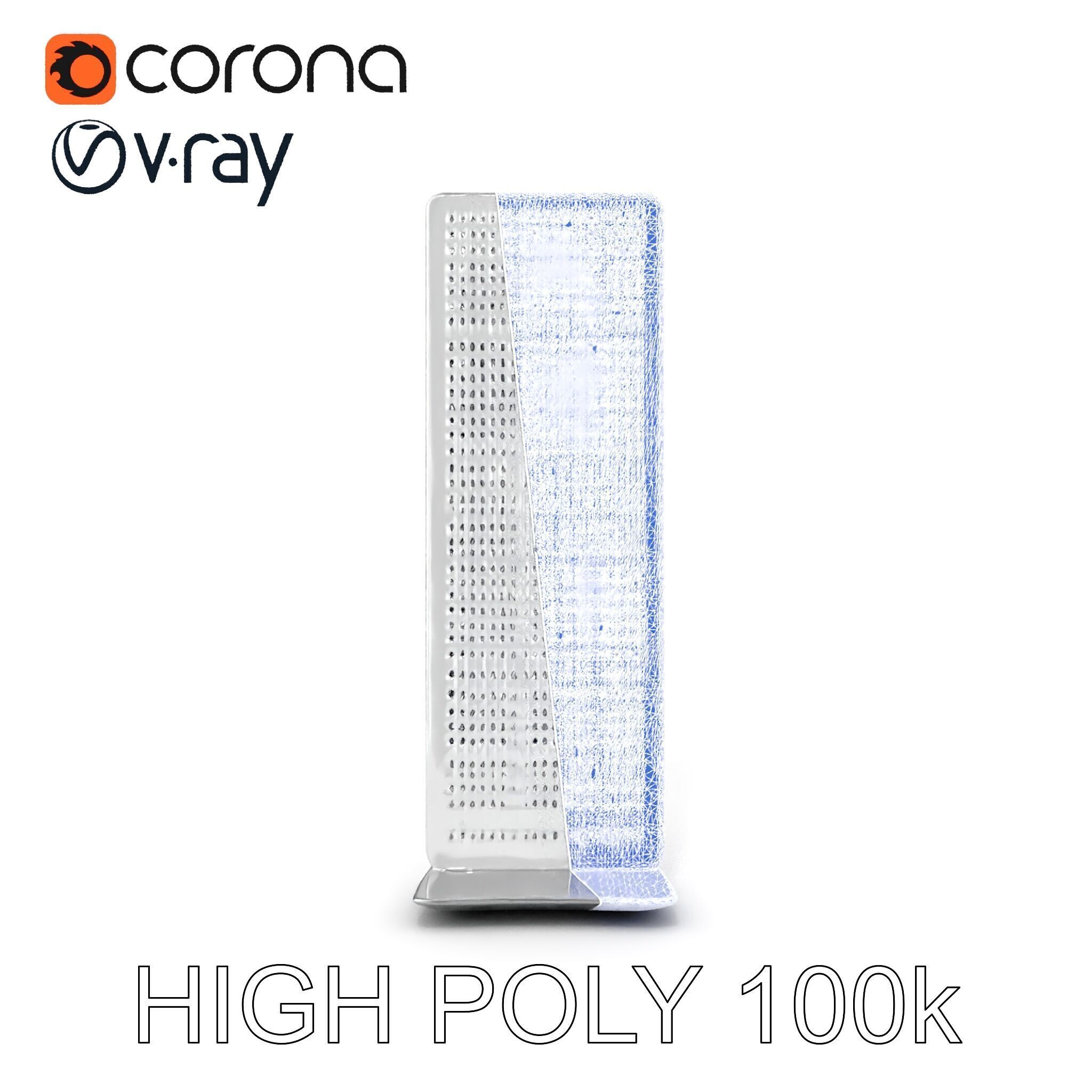 Modern Ventilation Panel D Model Pack for Architectural Design Low-poly 3D model_29