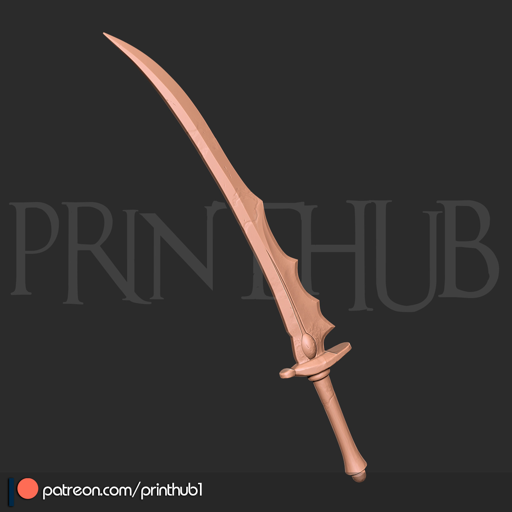 Buraitou Sword Level 1  Onimusha 2 Fan Art Cosplay Prop STL File 3D print model_6