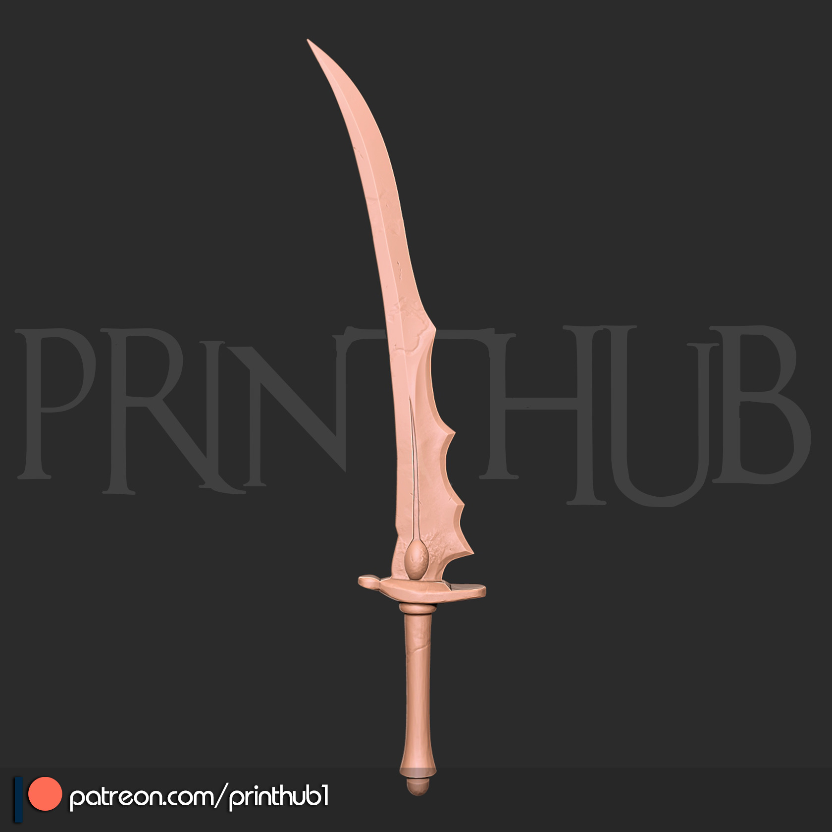 Buraitou Sword Level 1  Onimusha 2 Fan Art Cosplay Prop STL File 3D print model_3