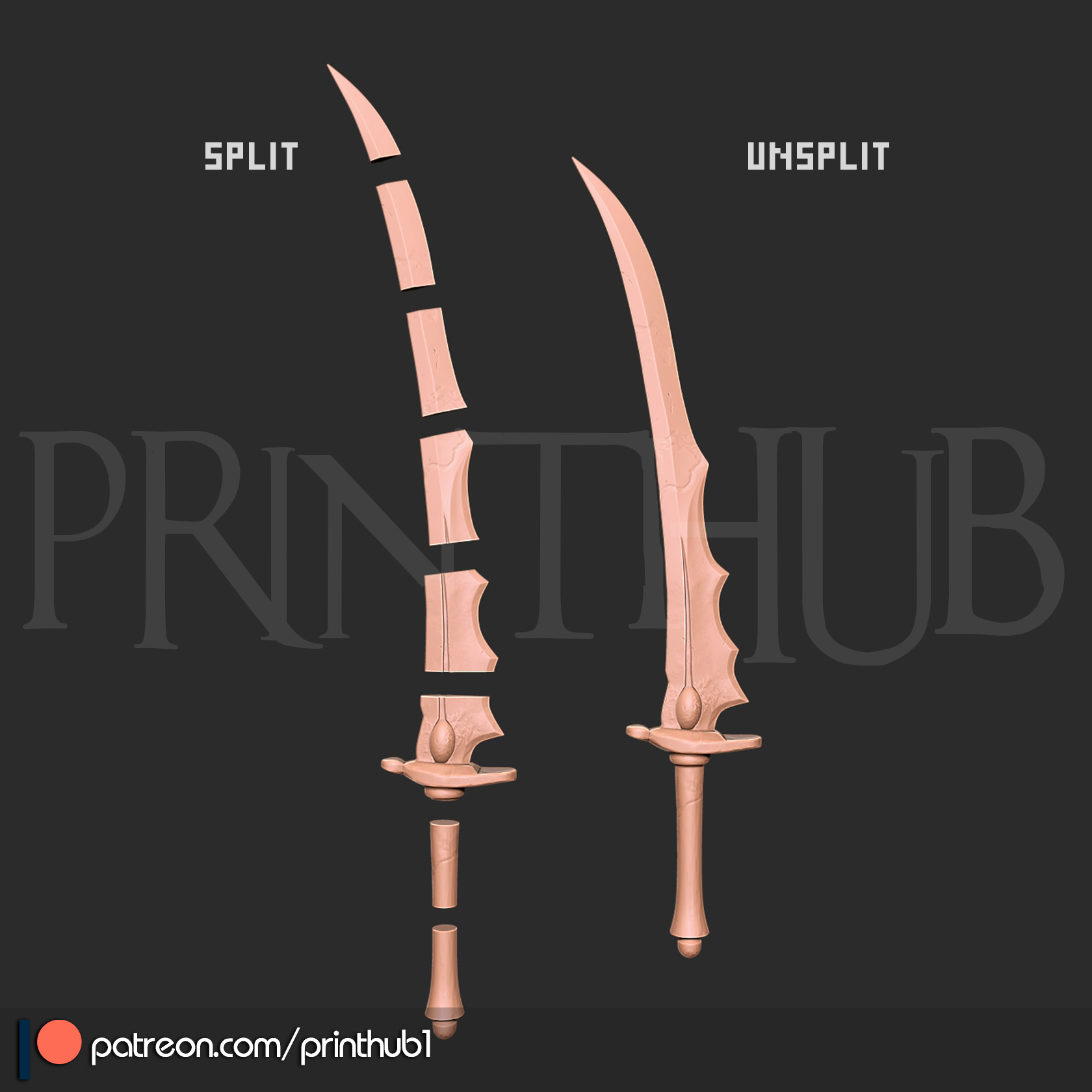 Buraitou Sword Level 1  Onimusha 2 Fan Art Cosplay Prop STL File 3D print model_7