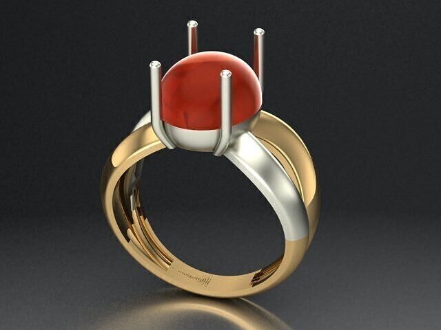 Engagement ring 3D print model