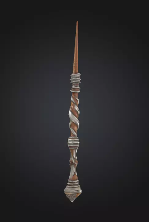 Wand Magic Wizard Potter Cast 3D model_0
