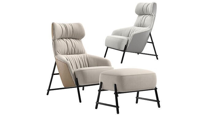Hubert Armchair 3D model
