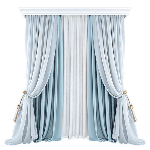 Curtains633 Low-poly 3D model
