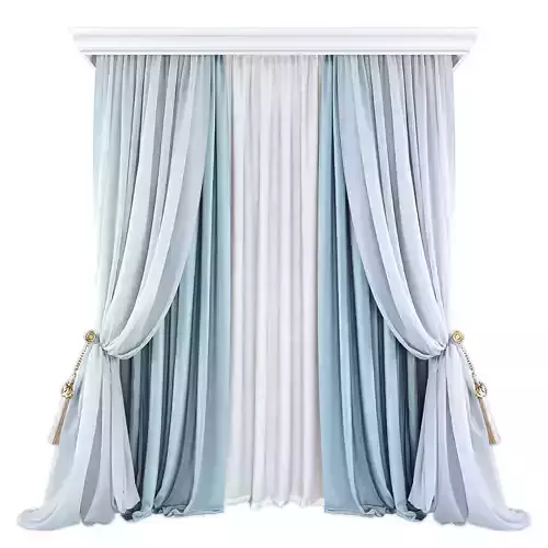 Curtains633 Low-poly 3D model
