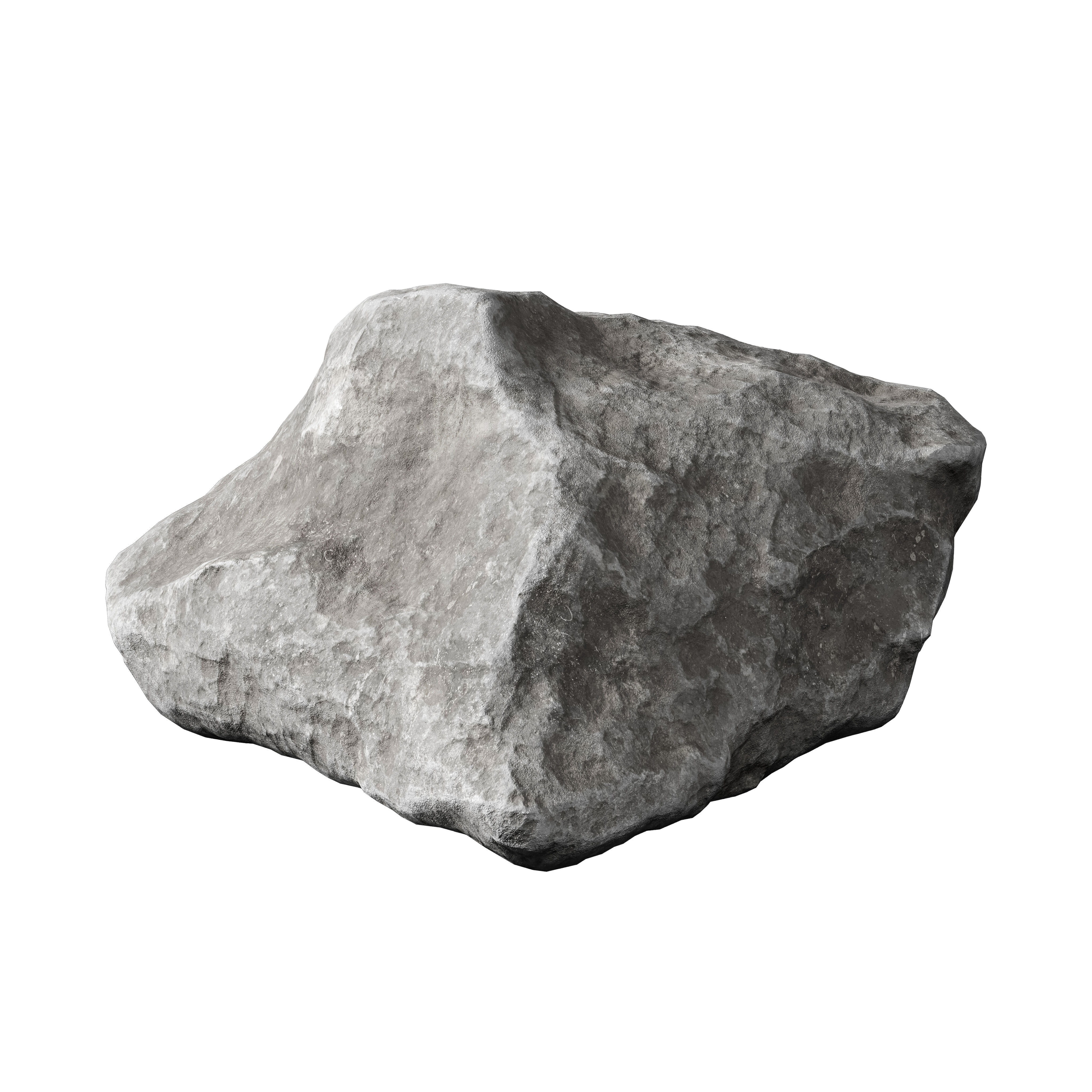 Low Poly Rocks Set 05 3D model_4