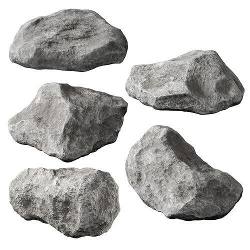 Low Poly Rocks Set 05 3D model