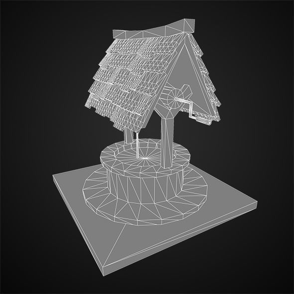 Low Poly Magic Well Low-poly 3D model_4