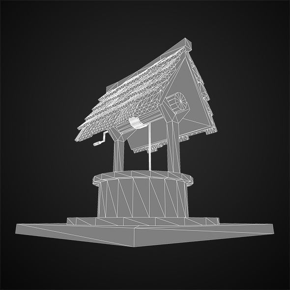 Low Poly Magic Well Low-poly 3D model_6