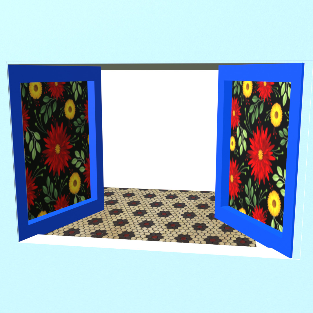 Stylized High-Poly Rooftop House - Detailed 3D Model Low-poly 3D model_6