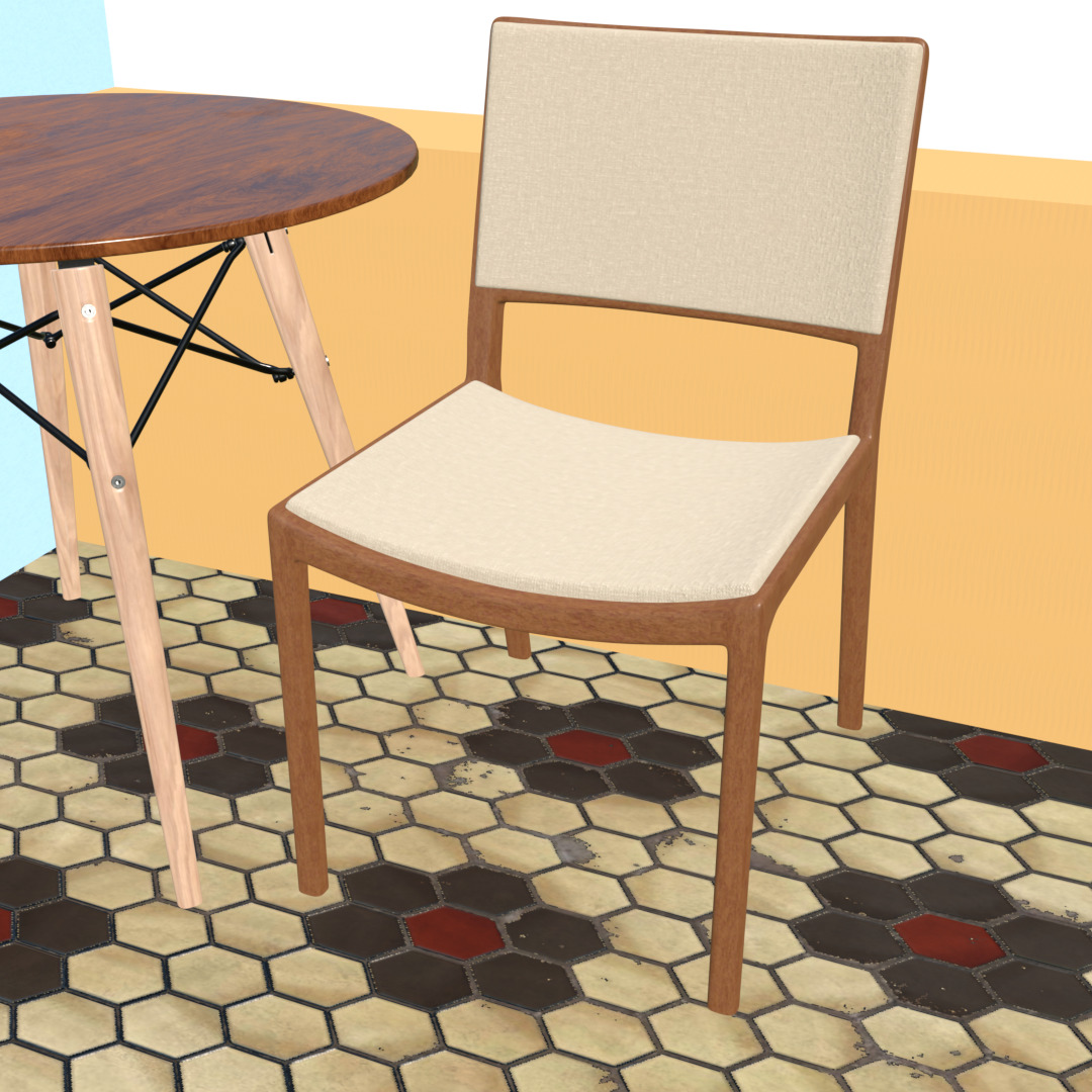 Stylized High-Poly Rooftop House - Detailed 3D Model Low-poly 3D model_7