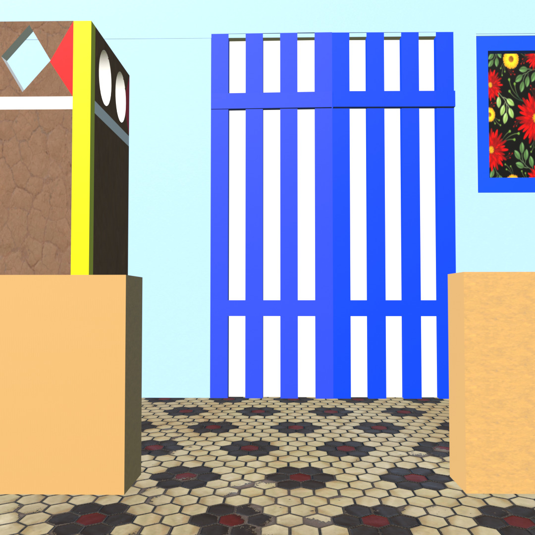 Stylized High-Poly Rooftop House - Detailed 3D Model Low-poly 3D model_2