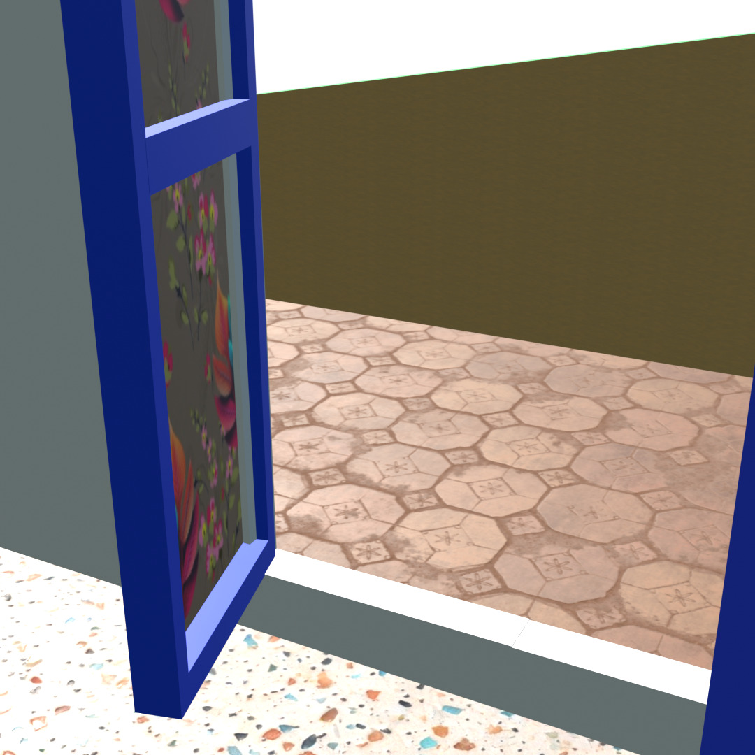 Stylized High-Poly Rooftop House - Detailed 3D Model Low-poly 3D model_23