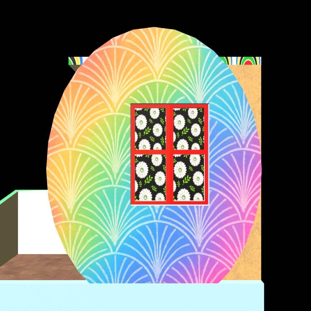 Stylized High-Poly Rooftop House - Detailed 3D Model Low-poly 3D model_14