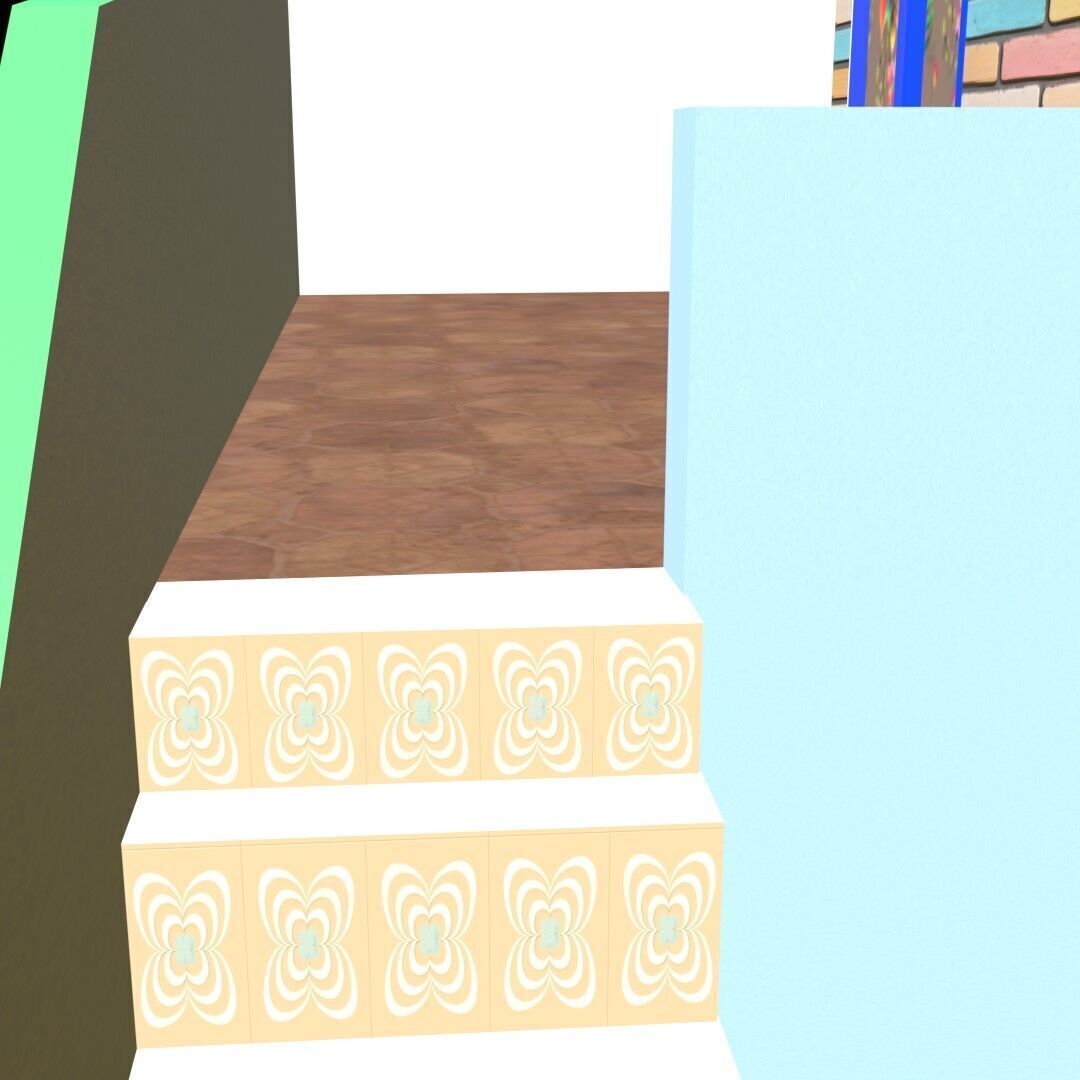 Stylized High-Poly Rooftop House - Detailed 3D Model Low-poly 3D model_13