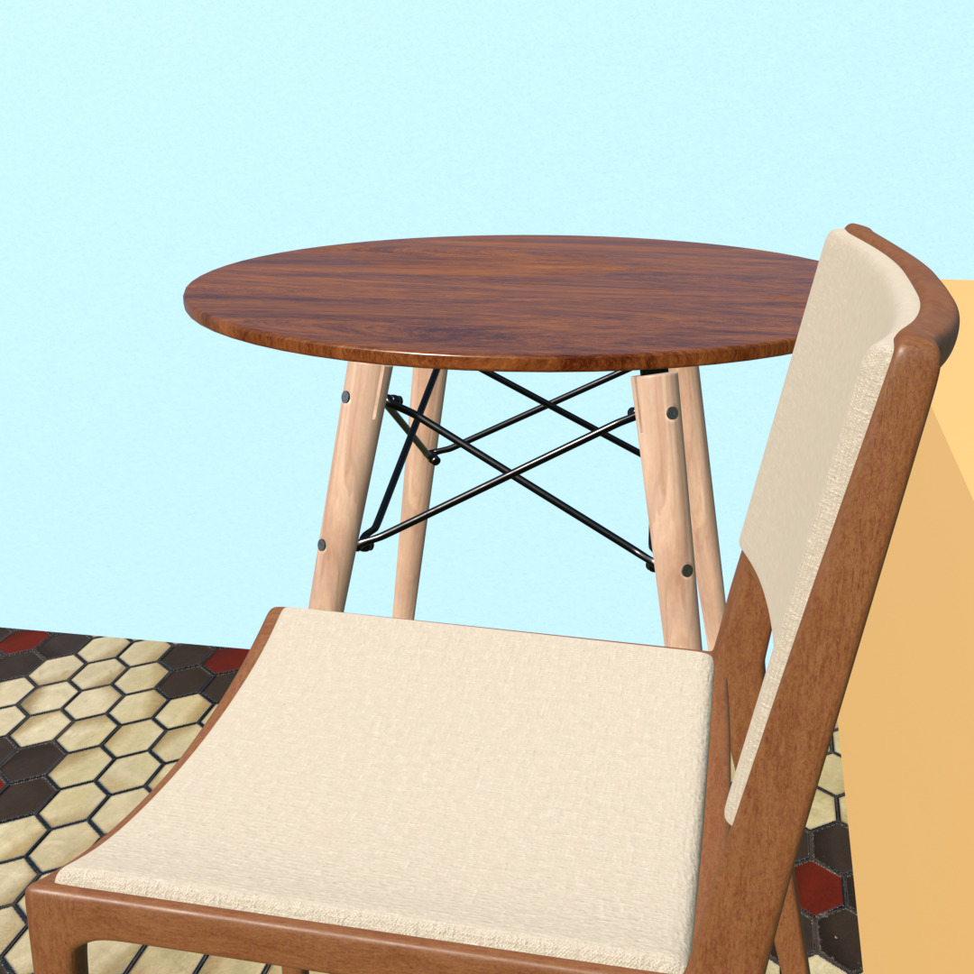 Stylized High-Poly Rooftop House - Detailed 3D Model Low-poly 3D model_8