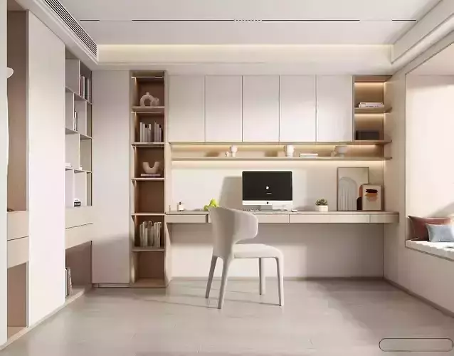 Study and Work Space 3D Interior Scene 184
