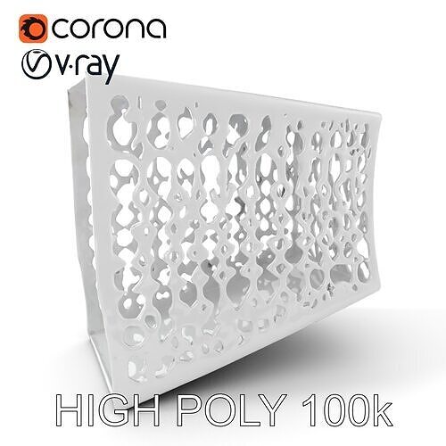 Metallic Honeycomb Mesh Structure Model Pack Low-poly 3D model