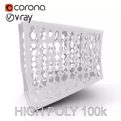 Metallic Honeycomb Mesh Structure Model Pack Low-poly 3D model