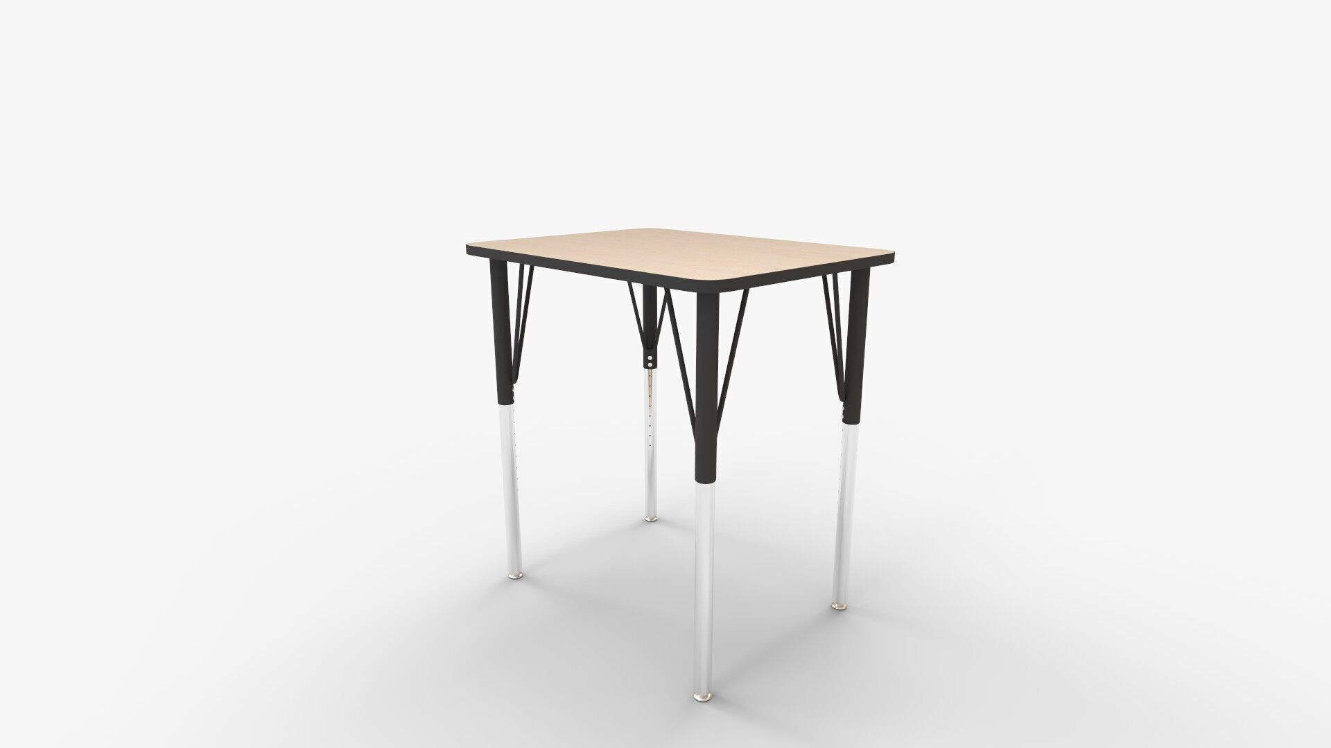 MooreCo Essentials Economy Rectangle Desk in Brown 3D model_5