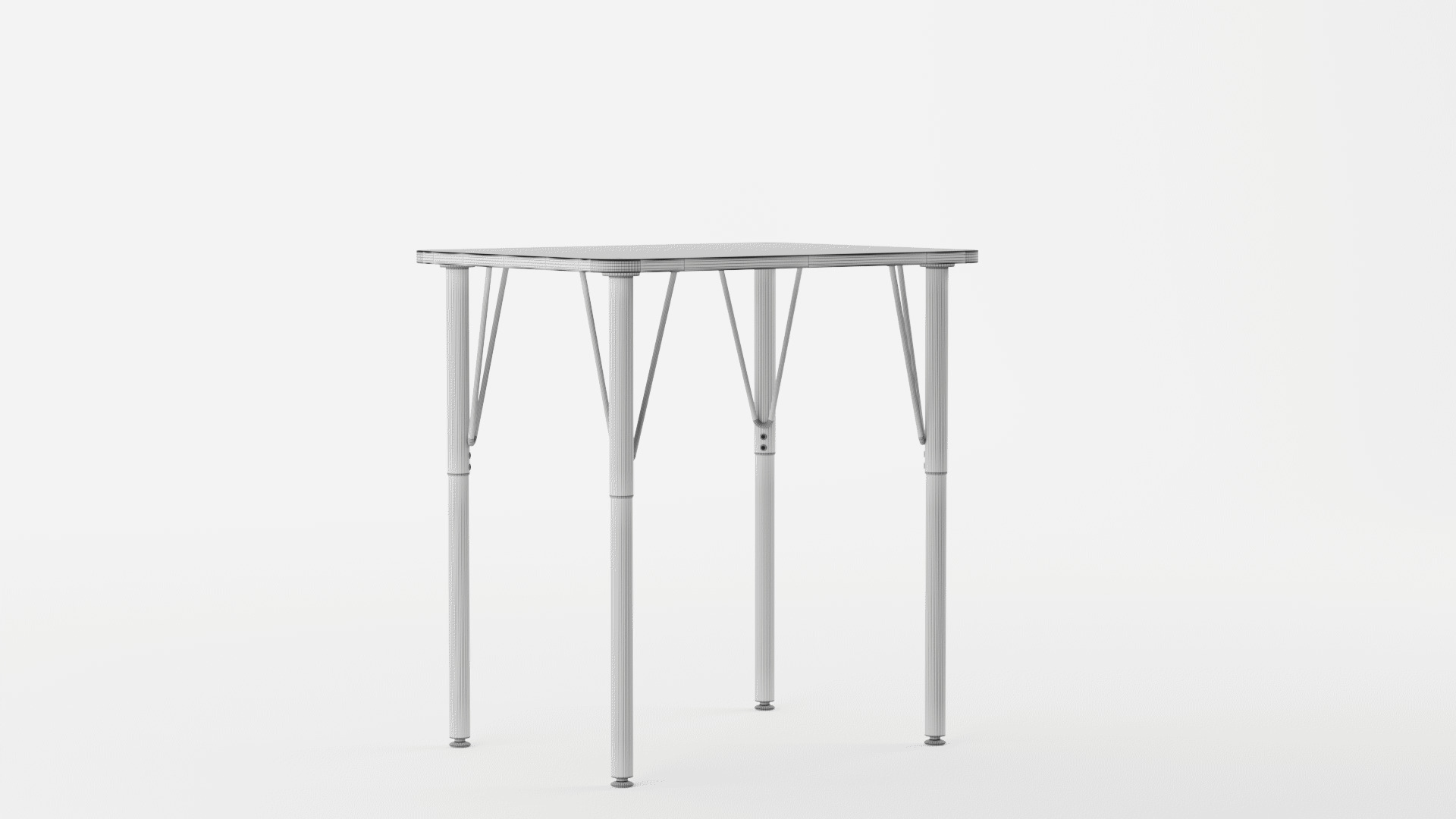 MooreCo Essentials Economy Rectangle Desk in Brown 3D model_10