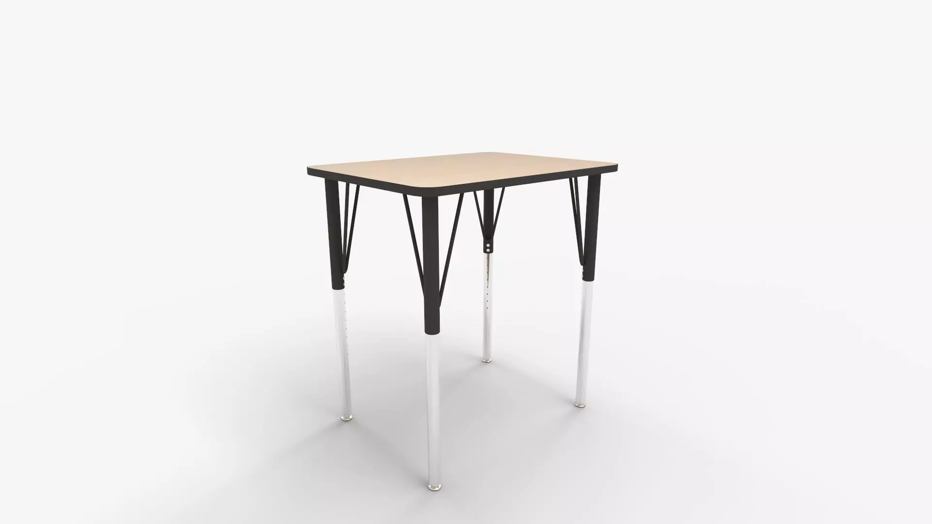 MooreCo Essentials Economy Rectangle Desk in Brown 3D model_0