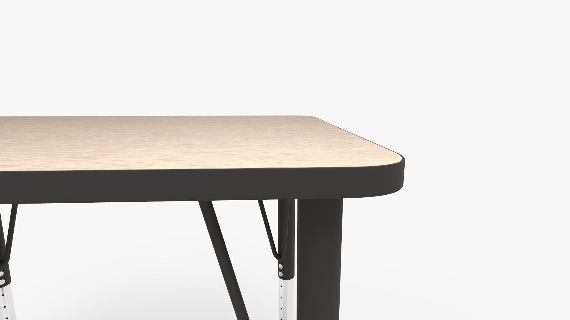 MooreCo Essentials Economy Rectangle Desk in Brown 3D model_6