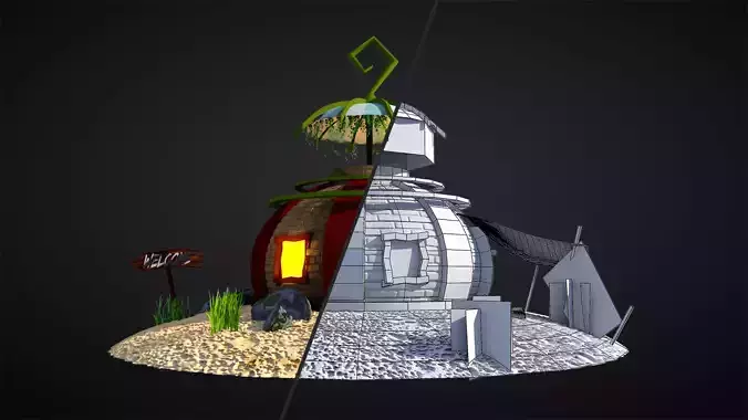 Low Poly Caribbean Dome