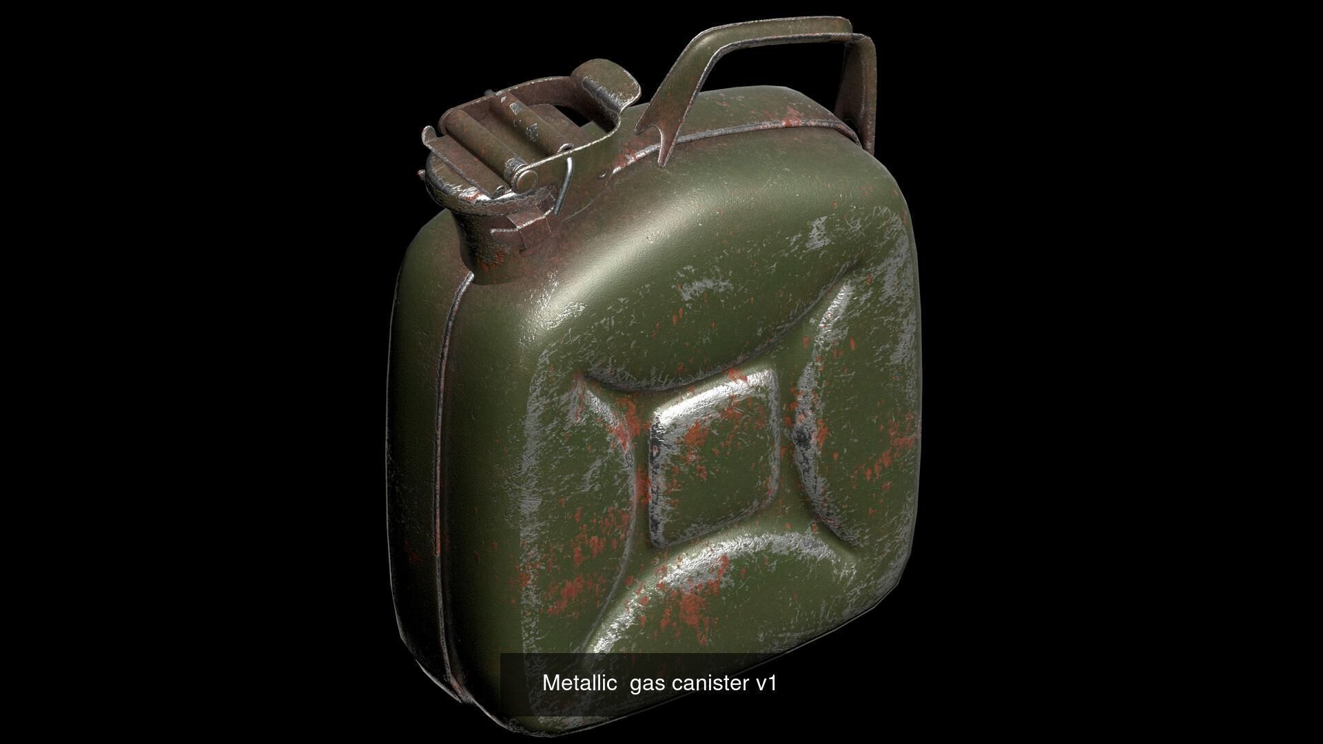 Gas canisters set 3D Model Collection_5