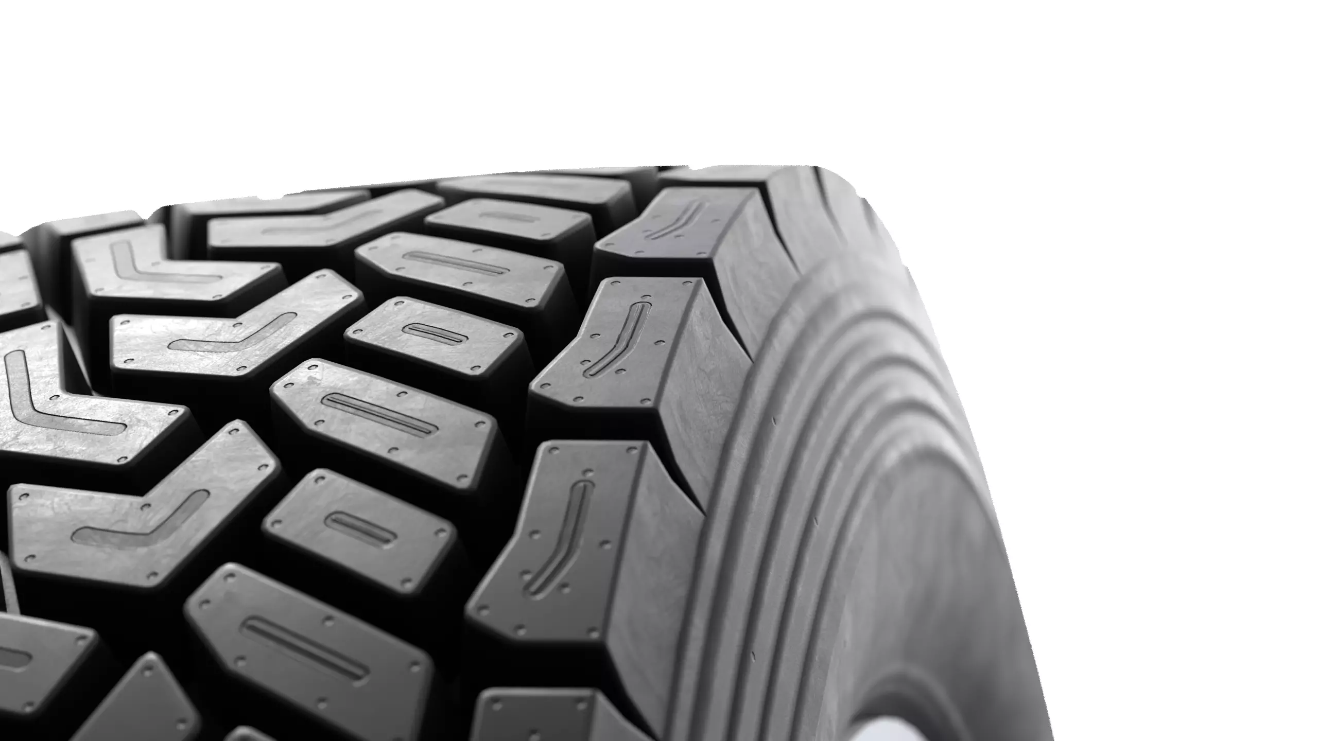 Offroad Car Wheel 2 Low-poly 3D model_6