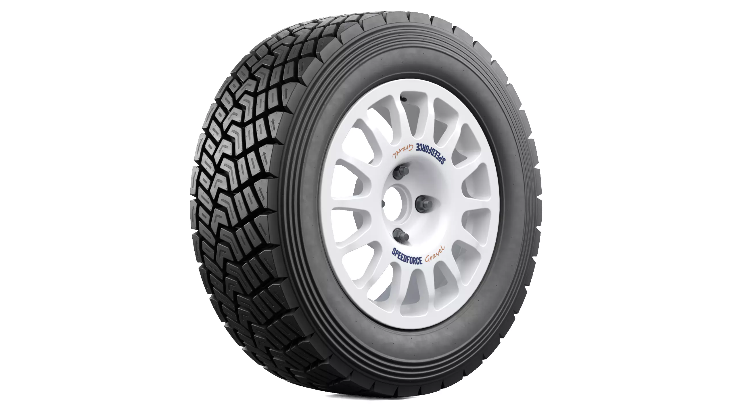 Offroad Car Wheel 2 Low-poly 3D model_0