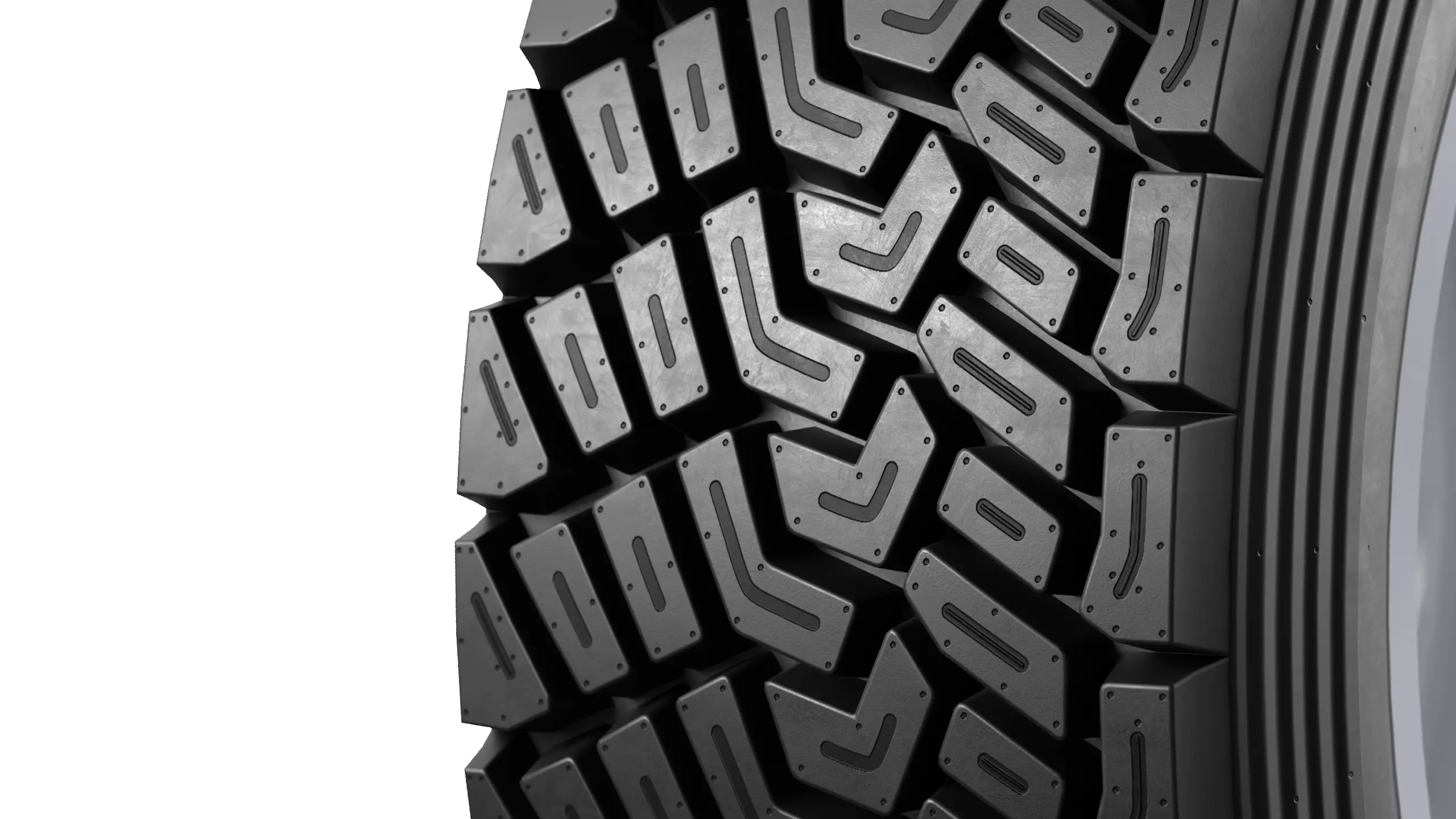 Offroad Car Wheel 2 Low-poly 3D model_5
