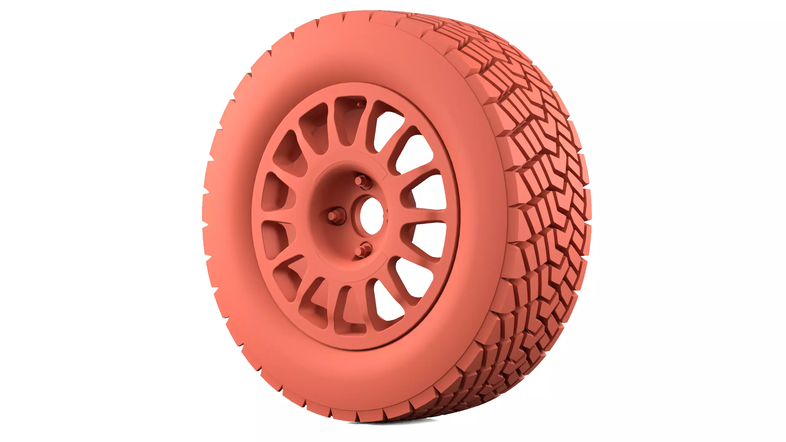 Offroad Car Wheel 2 Low-poly 3D model_11