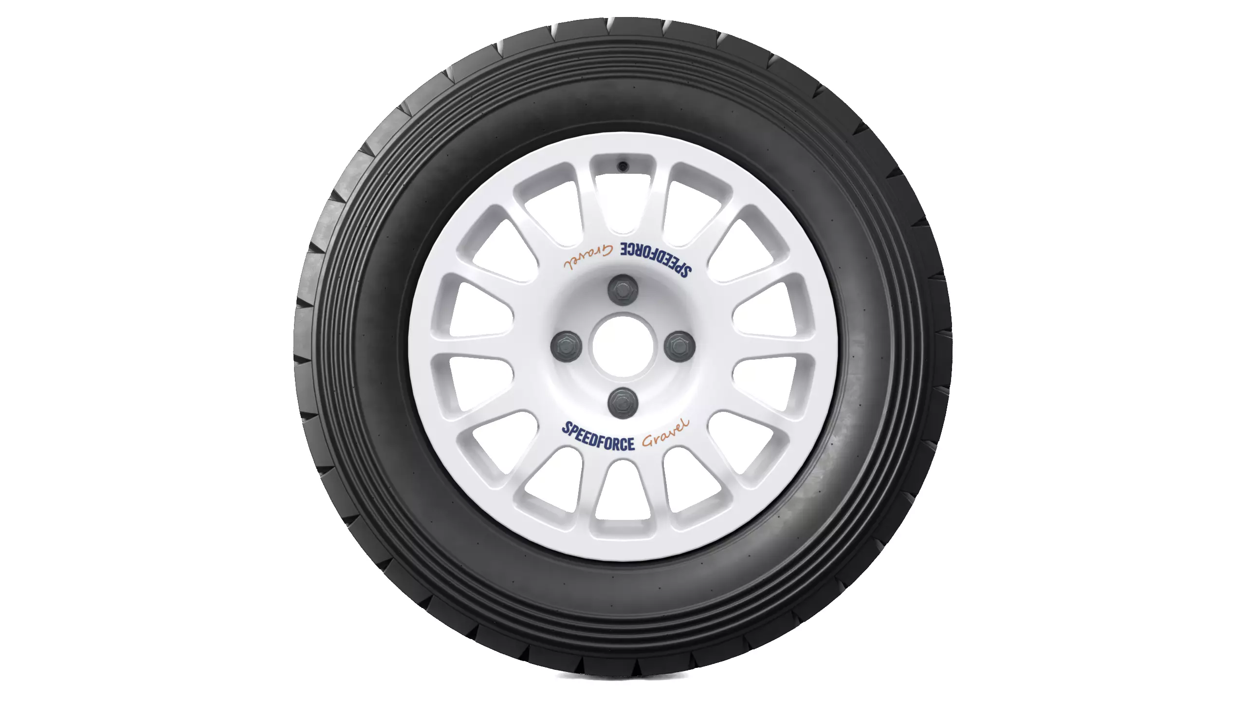 Offroad Car Wheel 2 Low-poly 3D model_1